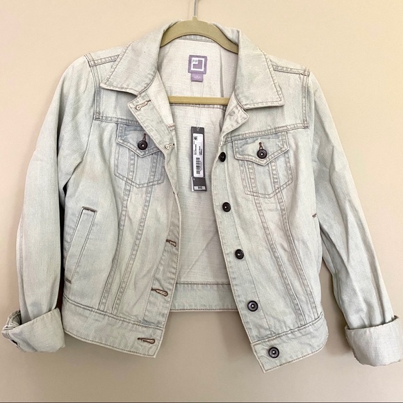 white wash jean jacket
